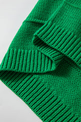Bright Green Bow Knot Cut Out Round Neck Loose Sweater Sweaters JT's Designer Fashion