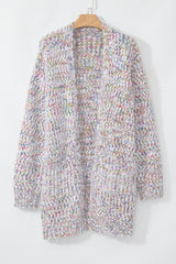 Yellow Multicolor Confetti Open Front Knit Cardigan Cardigans JT's Designer Fashion
