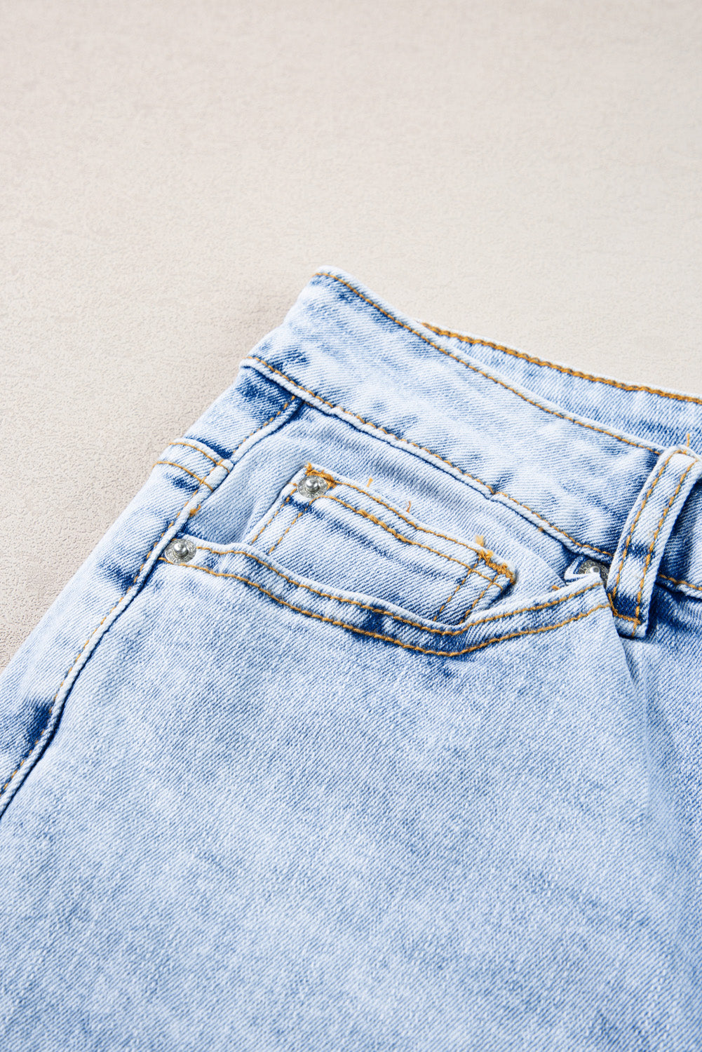 Beau Blue Acid Wash Straight Jeans Jeans JT's Designer Fashion