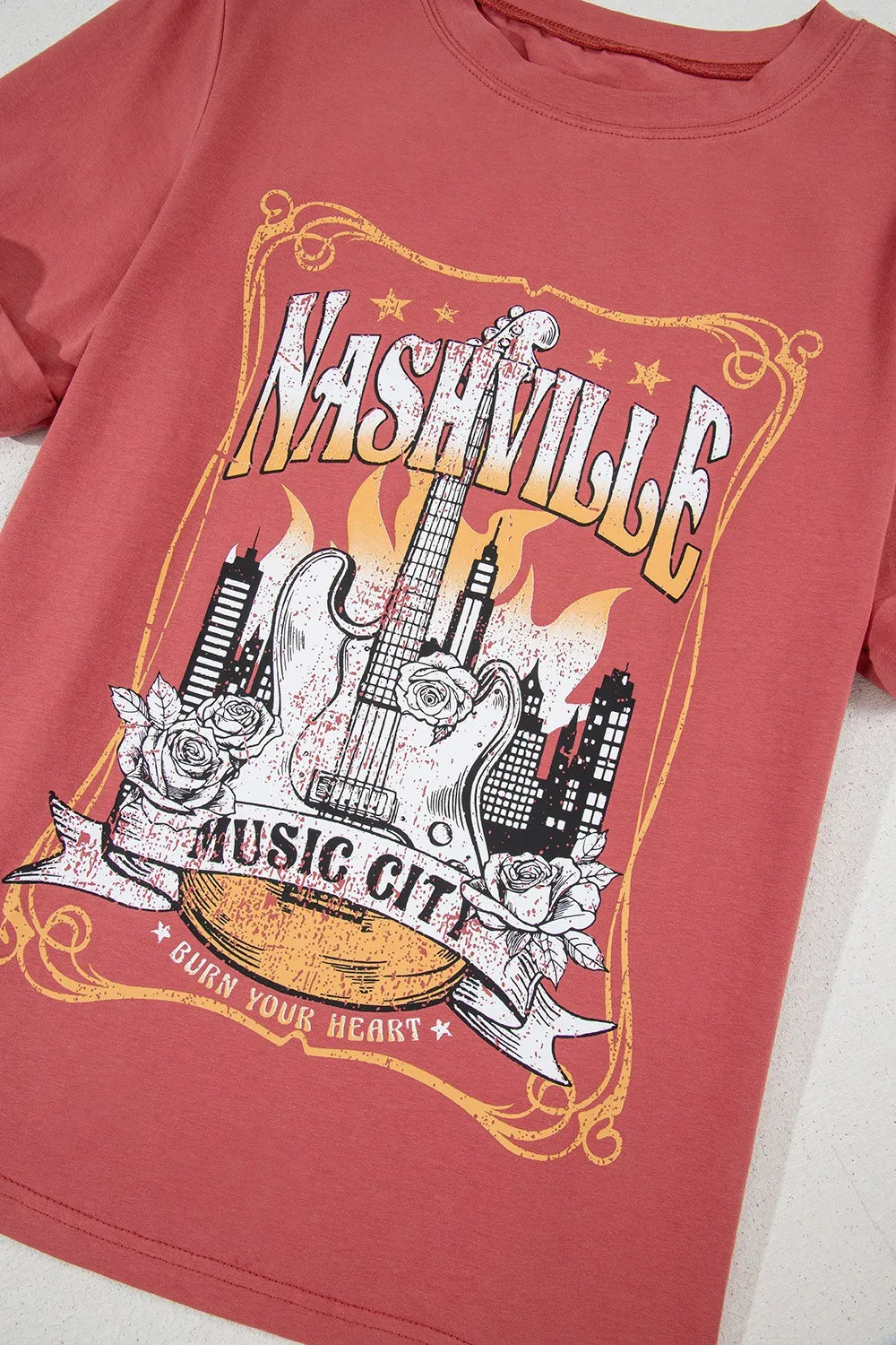 Mineral Nashville Music City Graphic Retro T-Shirt Graphic Tees JT's Designer Fashion