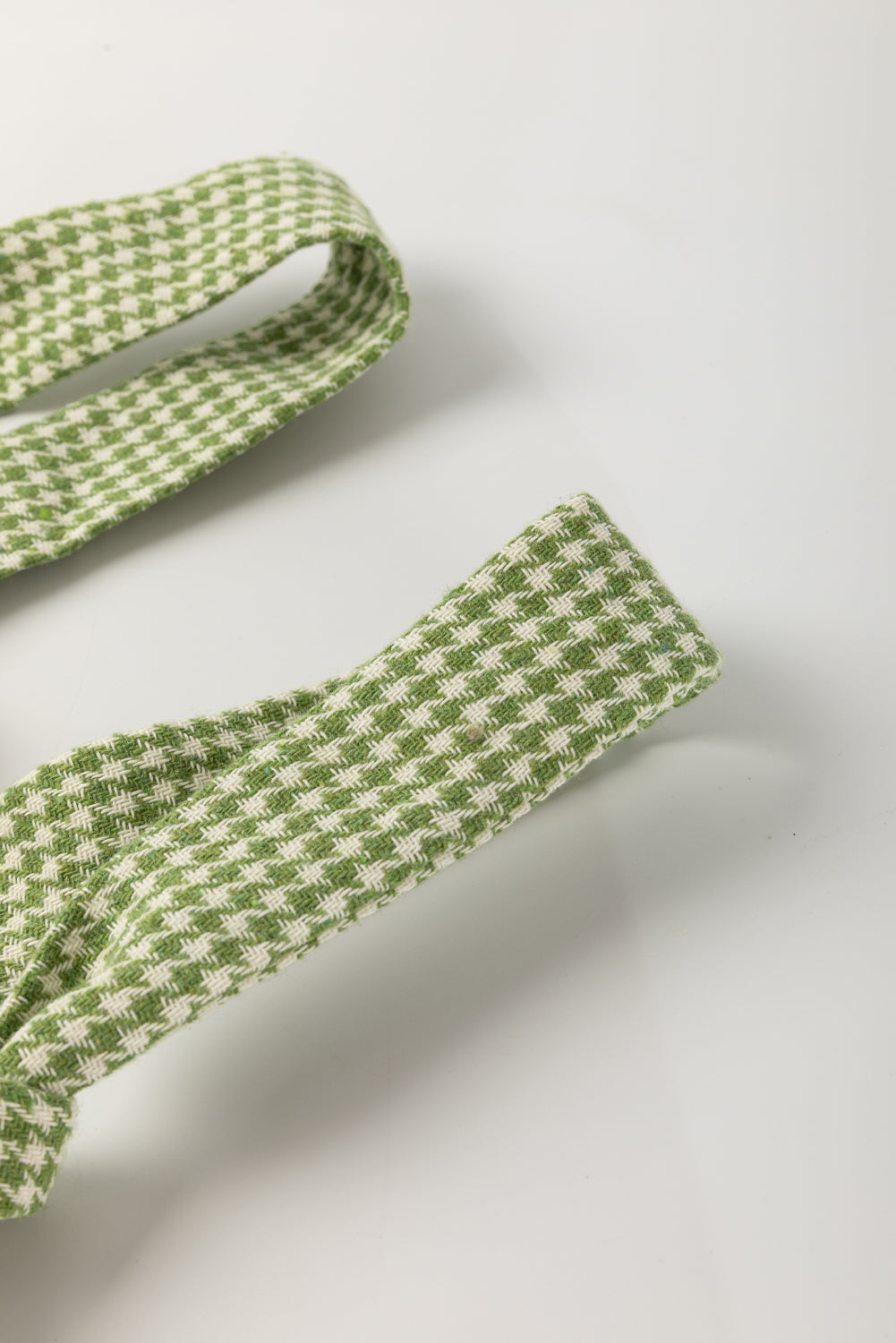 Green Gingham Wide Leg Loose Overall with Pockets Jumpsuits & Rompers JT's Designer Fashion