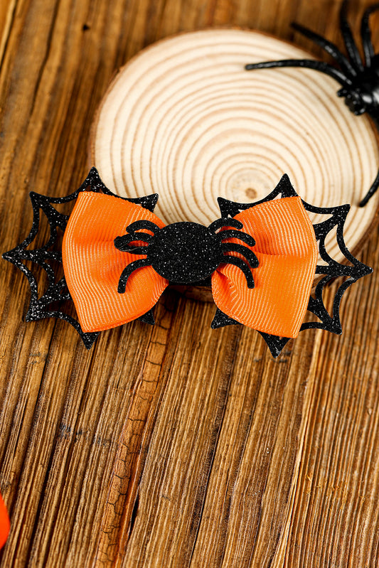Carrot Spider Web Bowknot Halloween Hair Clip Headwear JT's Designer Fashion