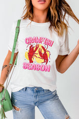 White CRAWFISH SEASON Lemon Spice Graphic Tee Graphic Tees JT's Designer Fashion