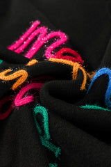 Black Tinsel Merry & Bright Round Neck Plus Size Sweater Plus Size Sweaters & Cardigans JT's Designer Fashion