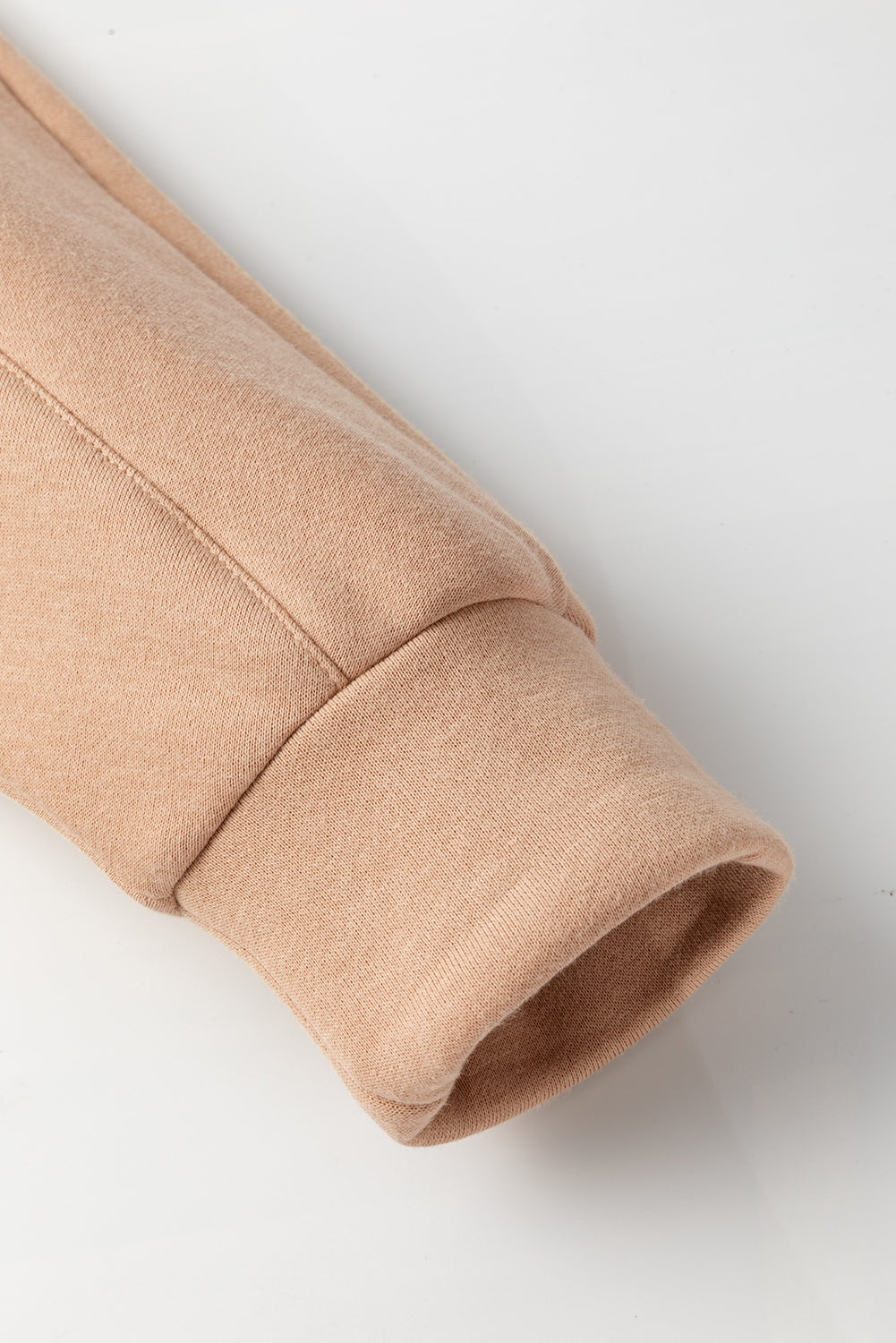 Light French Beige Drawstring Turtleneck Dolman Sleeve Sweatshirt Sweatshirts & Hoodies JT's Designer Fashion