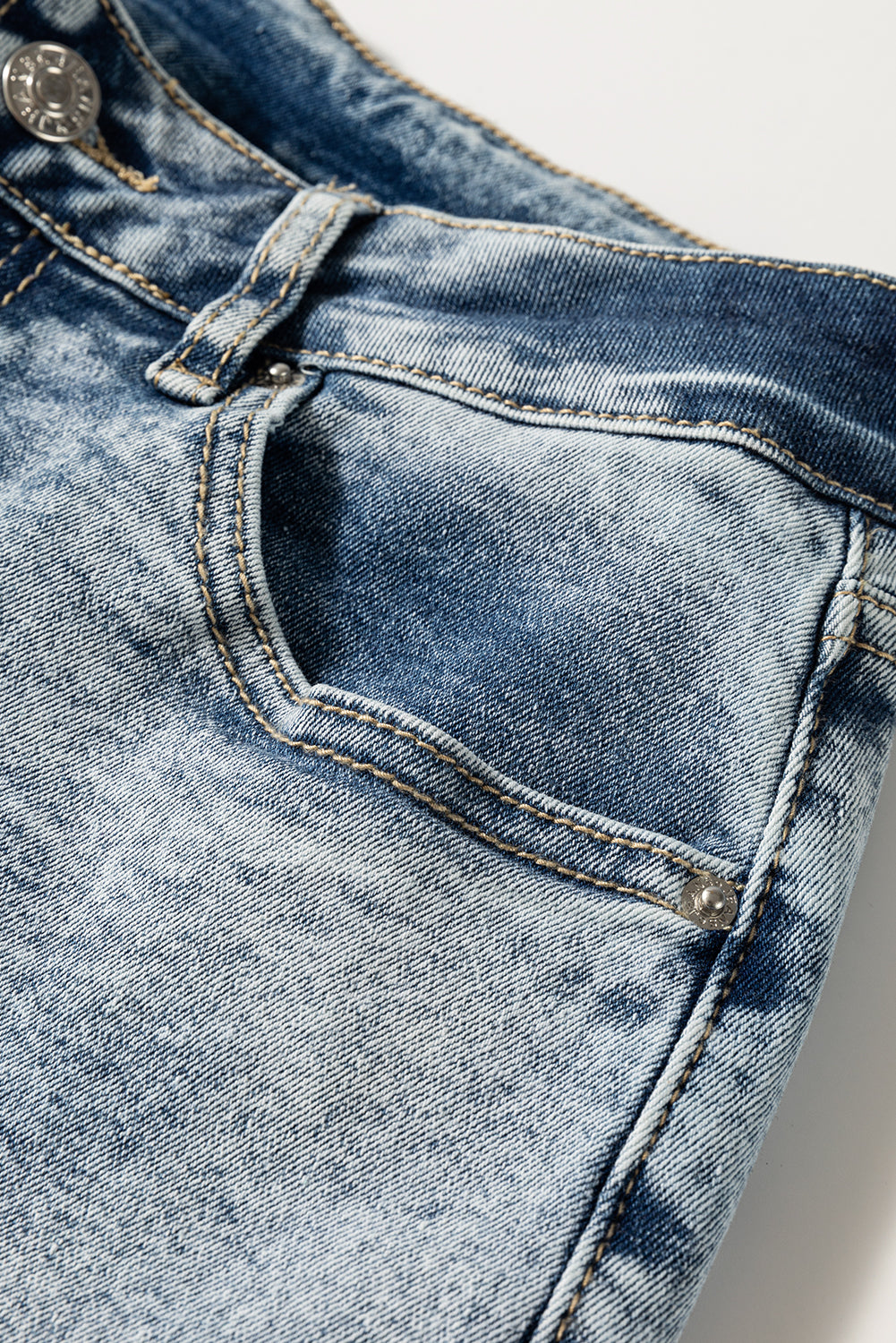 Myosotis High Rise Button Zip Fly Medium Wash Jeans Jeans JT's Designer Fashion