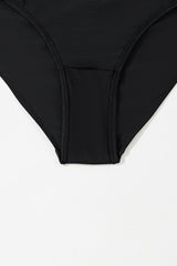 Rose Red Crossover Colorblock Cutout One Piece Swimsuit Swimwear JT's Designer Fashion