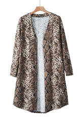 Snake Print Long Cardigan Sweaters & Cardigans JT's Designer Fashion