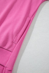 Bonbon Solid O Neck High Low Hem Pullover Sweatshirt Sweatshirts & Hoodies JT's Designer Fashion
