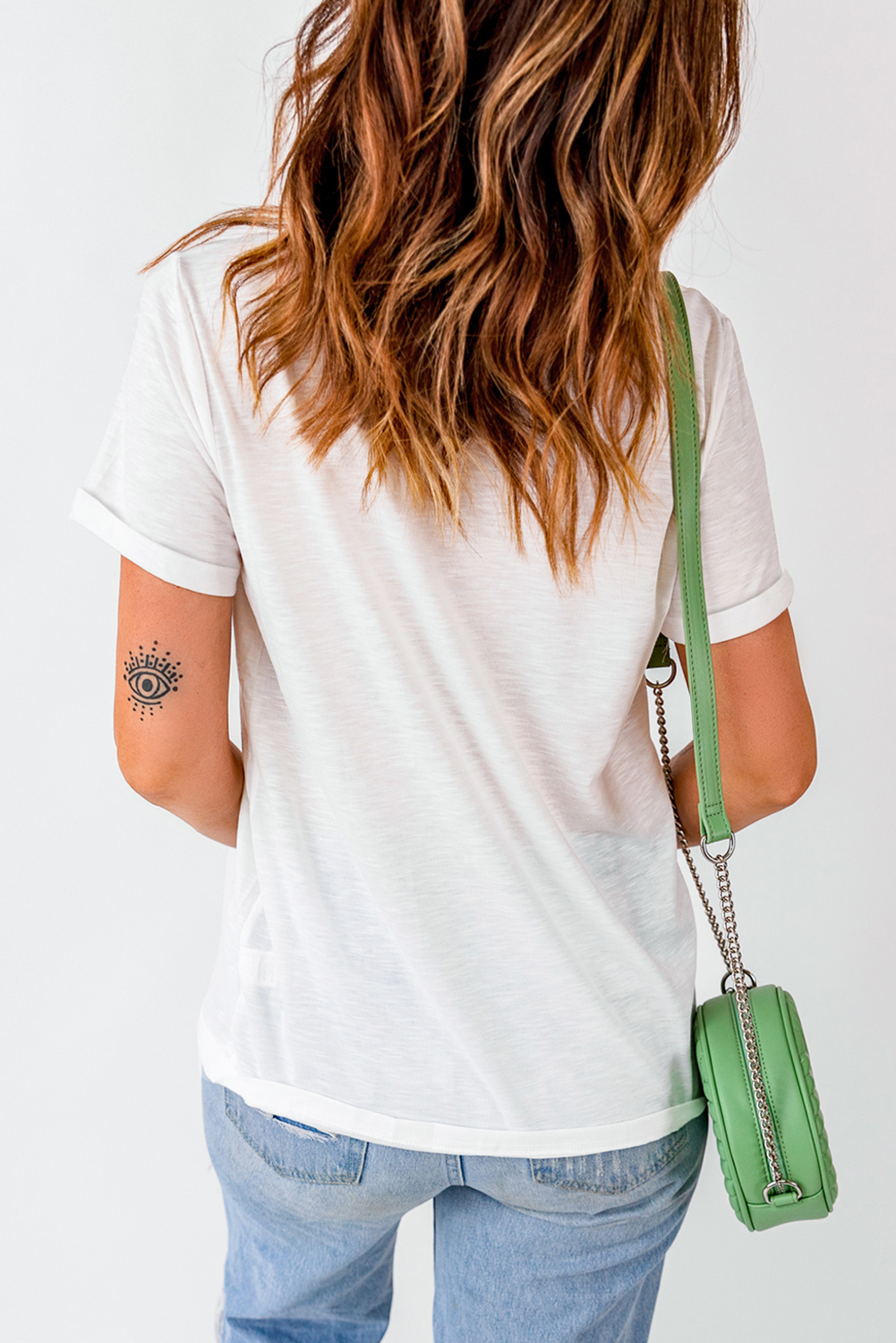 White Crawfish Checkered Pattern Graphic Tee Graphic Tees JT's Designer Fashion