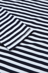 Stripe Kangaroo Pocket Drawstring Hoodie Sweatshirts & Hoodies JT's Designer Fashion