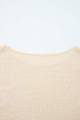 Jet Stream Contrast Flower Detail Colorblock Cuffed Loose Sweater Sweaters JT's Designer Fashion
