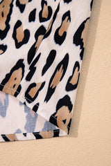 Jet Stream Oversized Leopard Print Balloon Sleeve Casual Shirt Blouses & Shirts JT's Designer Fashion