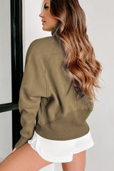 Elmwood Fleece Lined Zip Up Stand Collar Thumbhole Sleeve Sweatshirt Sweatshirts & Hoodies JT's Designer Fashion