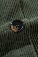 Jungle Green Oversized Corduroy Contrast Hooded Shacket Jackets JT's Designer Fashion