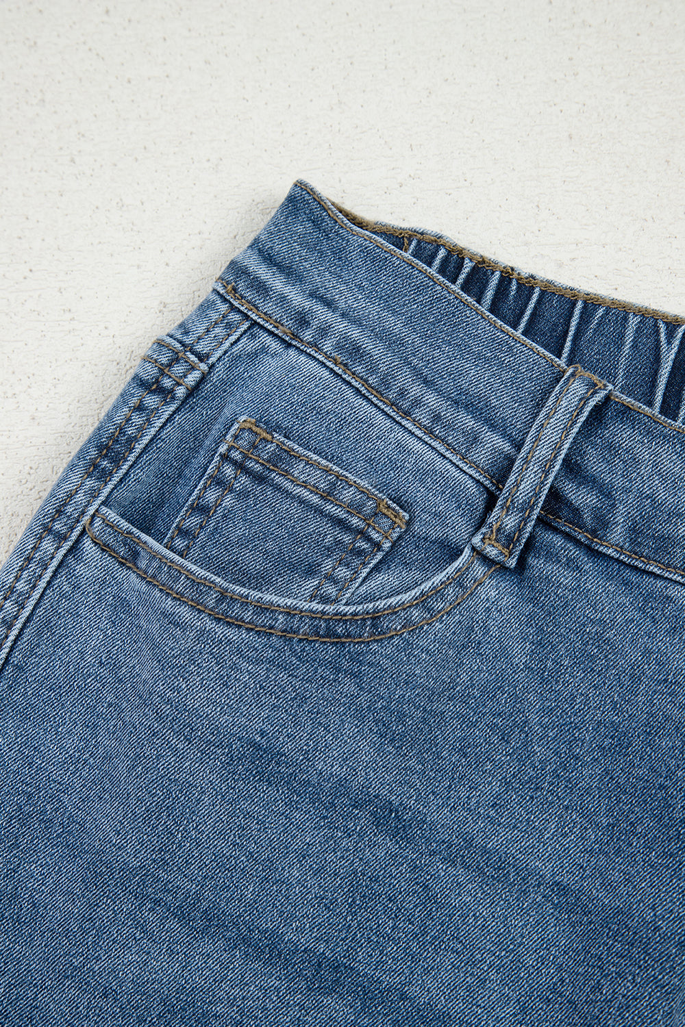 Stone Blue Star Patchwork Cropped Wide Leg High Waist Jeans Jeans JT's Designer Fashion