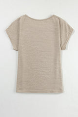 Smoke Gray RODEO Cowboy Graphic Buttoned Batwing Sleeve T Shirt Graphic Tees JT's Designer Fashion