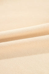 Light French Beige Striped Colorblock Patchwork Collar Sweatshirt Sweatshirts & Hoodies JT's Designer Fashion