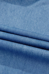 Dusk Blue Drawstring Waist Pocketed Plus Size Denim Joggers Plus Size Bottoms JT's Designer Fashion