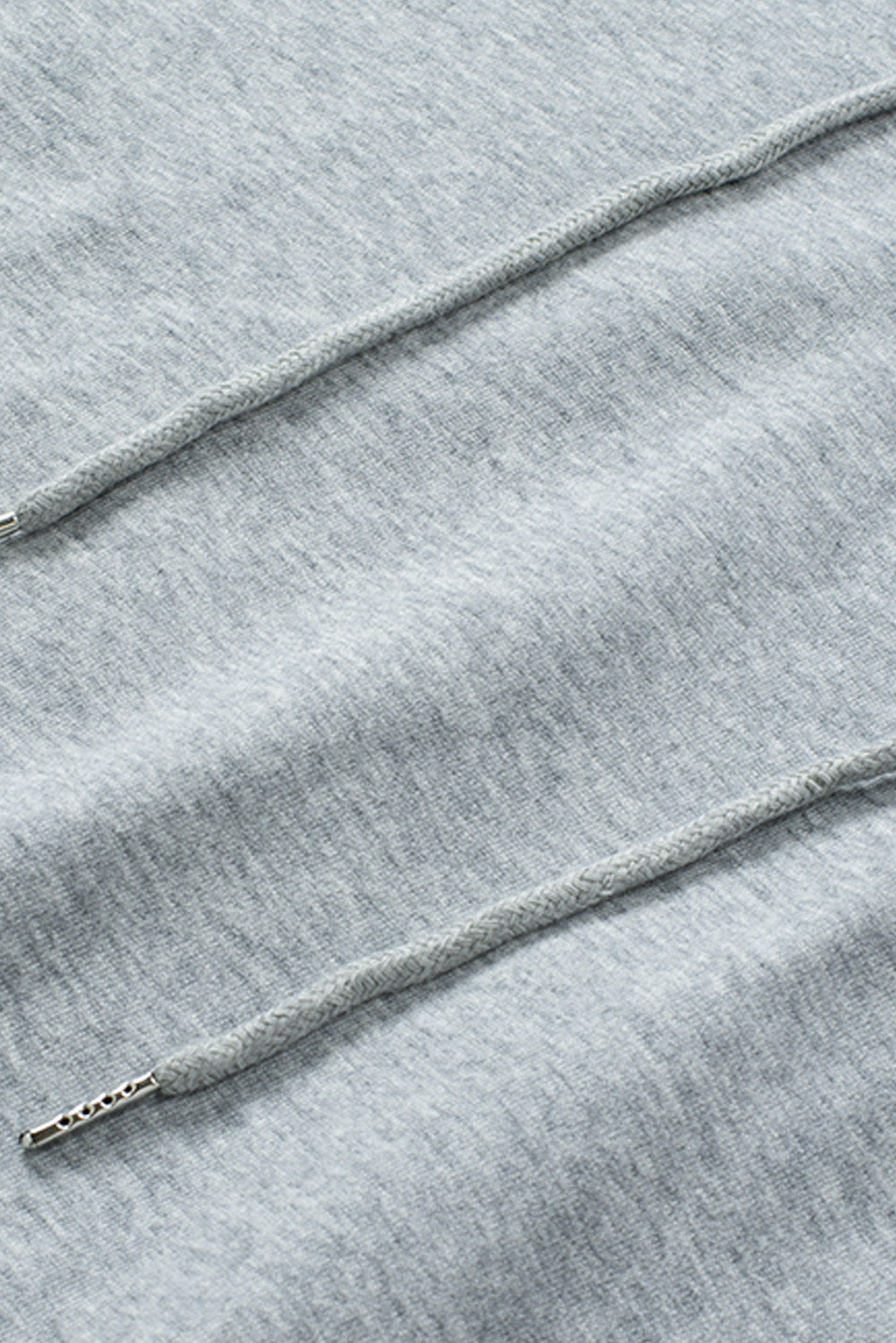 Grey Casual Solid Color Lace-up Hoodie Sweatshirts & Hoodies JT's Designer Fashion