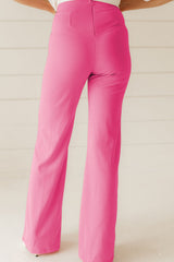 Sachet Pink High Waist Central Seam Flared Pants Pants & Culotte JT's Designer Fashion