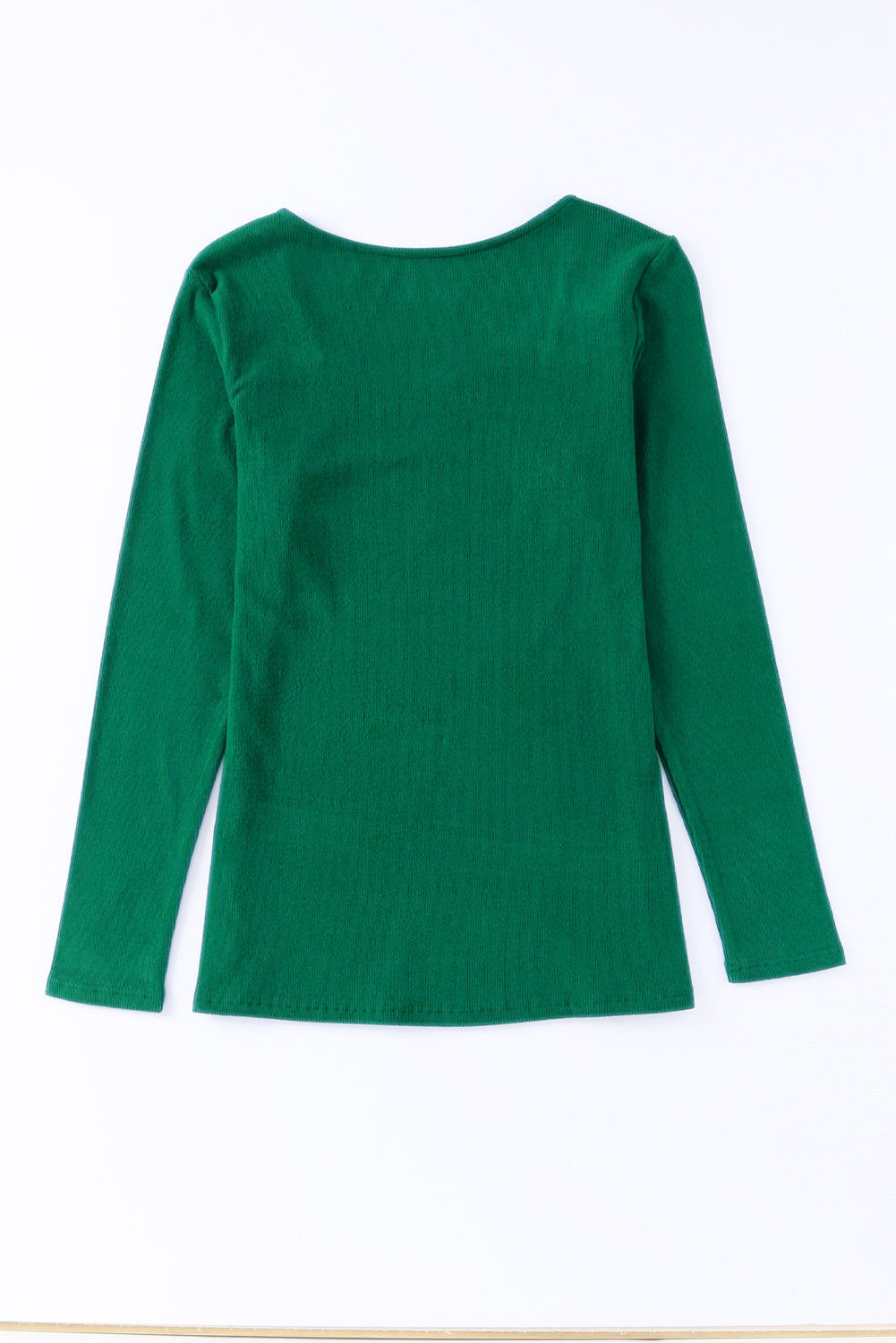Green Lace Crochet V Neck Long Sleeve Top Long Sleeve Tops JT's Designer Fashion