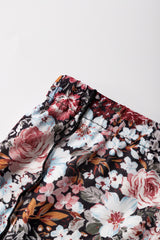Brown Floral Print High Waist Maxi Skirt Skirts & Petticoat JT's Designer Fashion