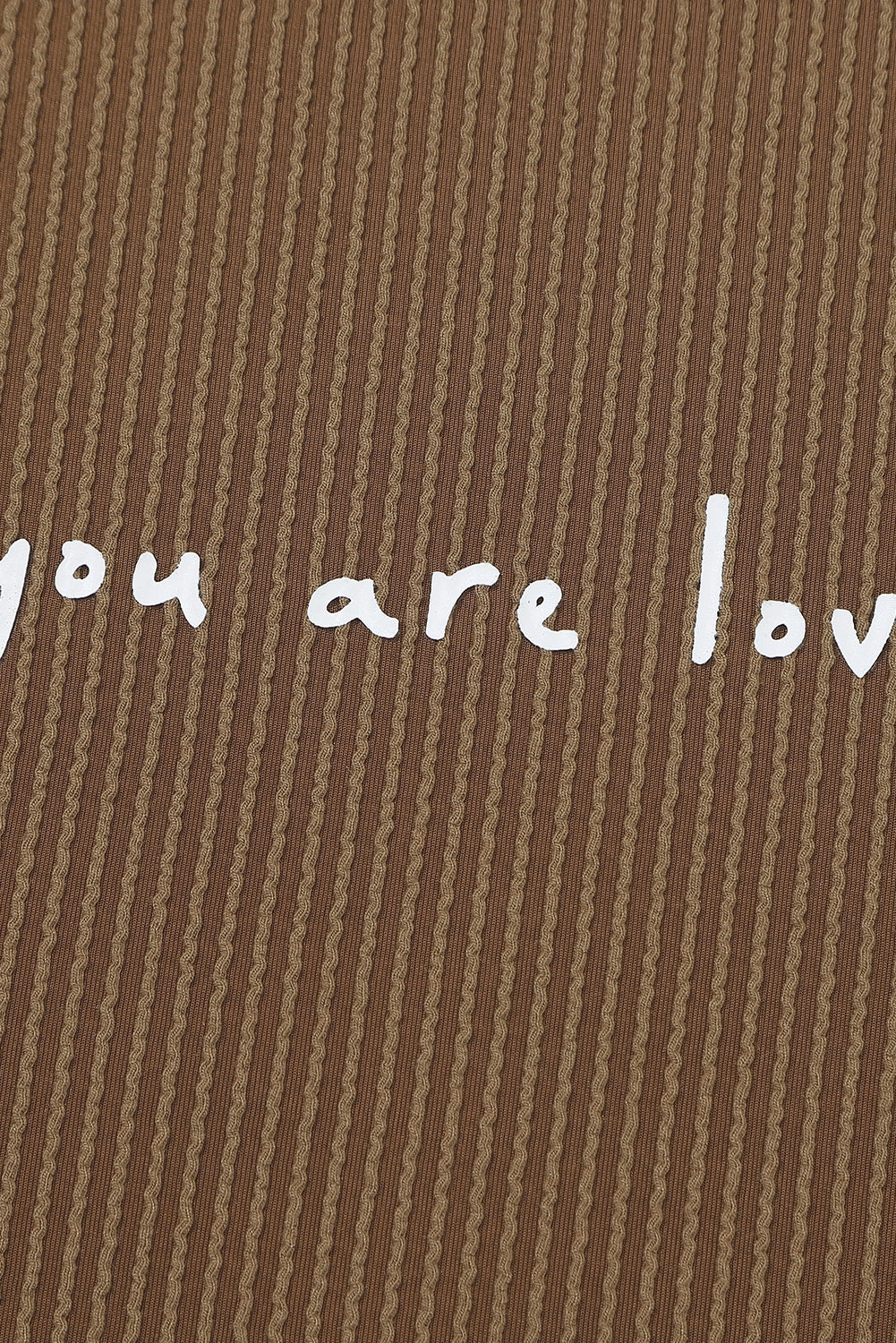 Khaki You Are Loved Print Corduroy Sweatshirt Sweatshirts & Hoodies JT's Designer Fashion