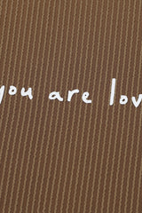 Khaki You Are Loved Print Corduroy Sweatshirt Sweatshirts & Hoodies JT's Designer Fashion