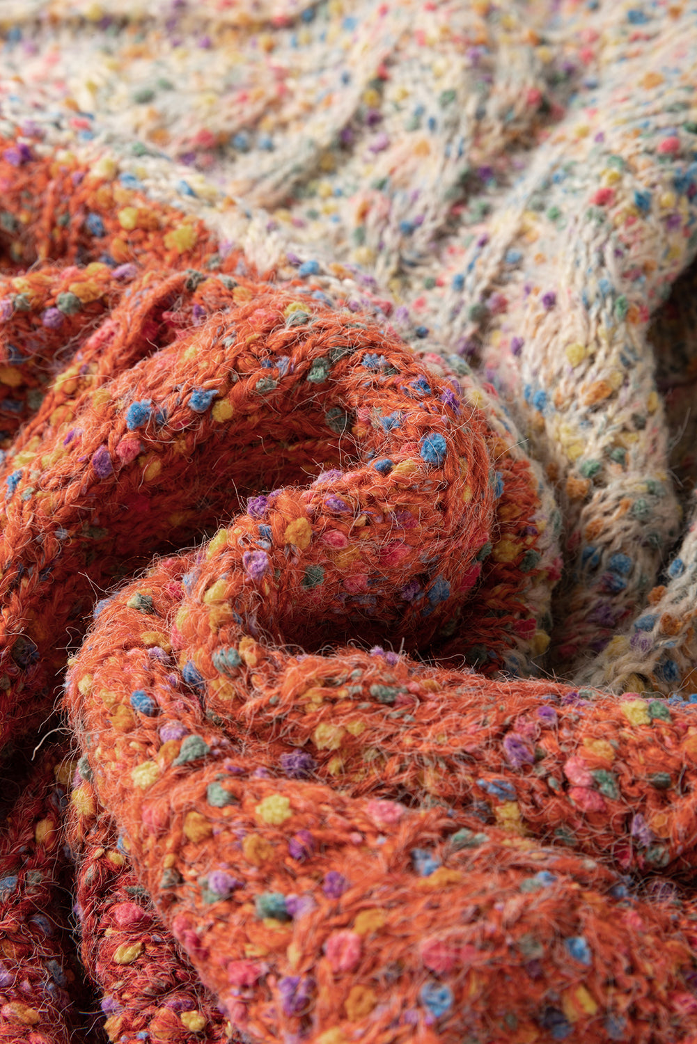 Multicolour Colorful Confetti Wool Ball Knitted Sweater Sweaters JT's Designer Fashion