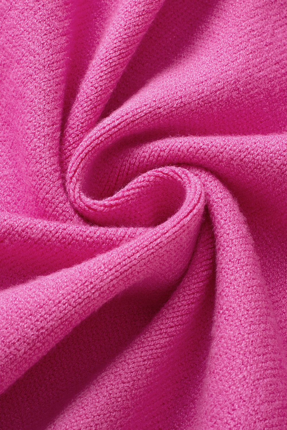 Bright Pink Color Contrast Side Pockets Button V Neck Cardigan Cardigans JT's Designer Fashion