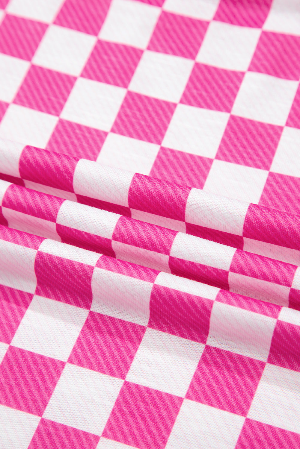 Pink Checkerboard T Shirt and High Waist Skorts 2 Piece Outfit Short Sets JT's Designer Fashion