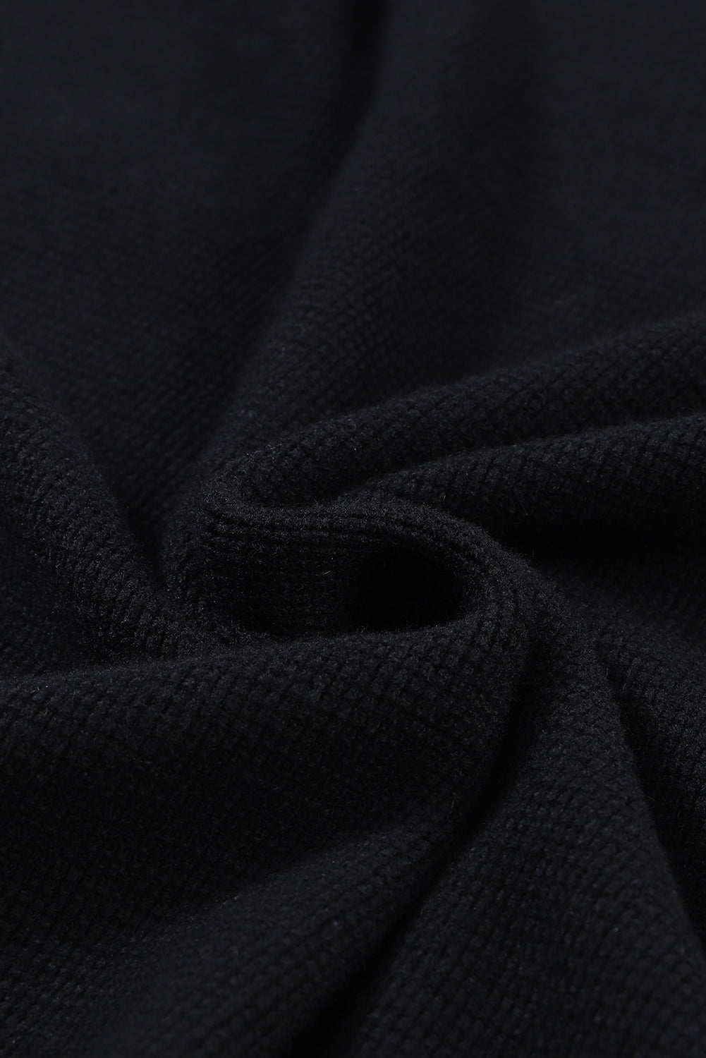 Black Striped Sleeve Plain Knit Sweater Sweaters JT's Designer Fashion