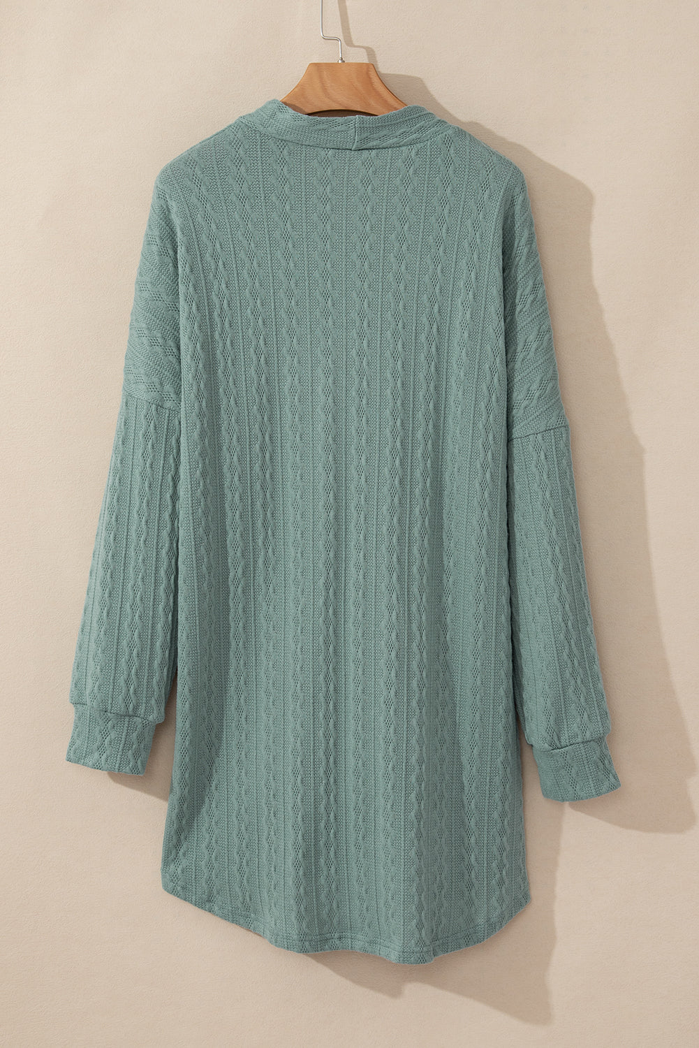 Canton Textured Knit Side Pockets Open Front Cardigan Cardigans JT's Designer Fashion