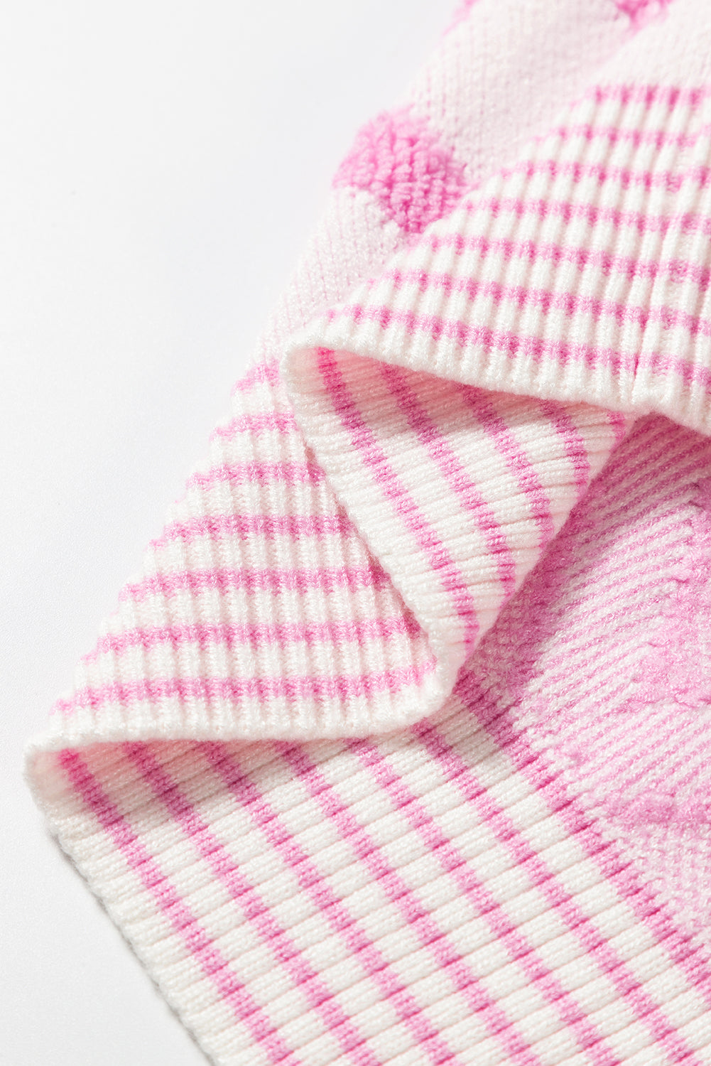 Pink Rhombus Pattern Knit Open Front Pocketed Cardigans Cardigans JT's Designer Fashion
