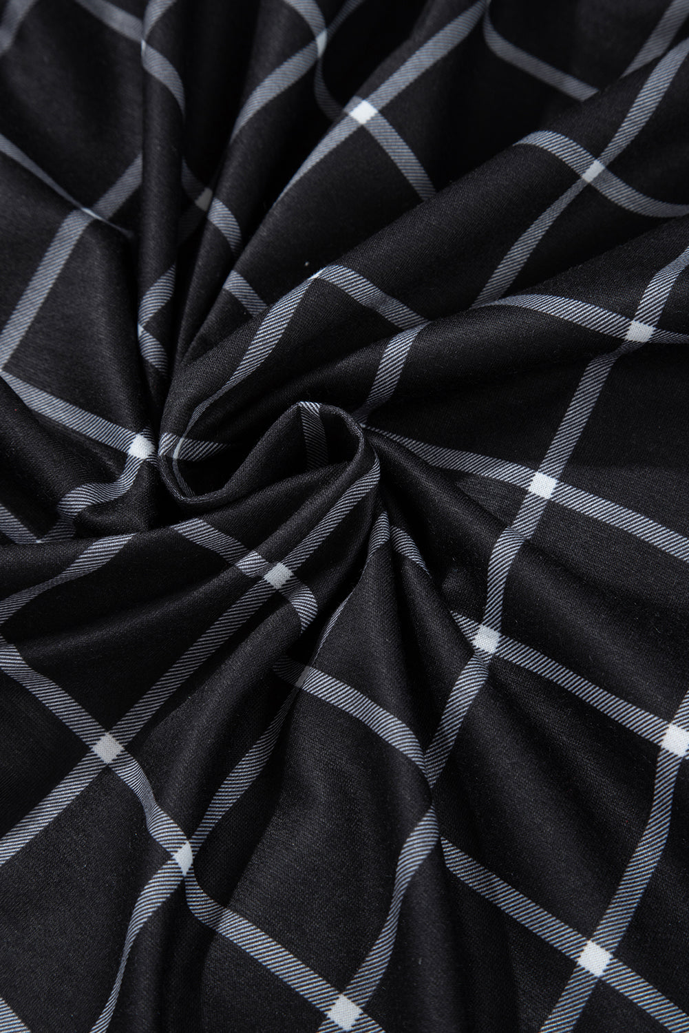 Black Plaid Colorblock Edge Open Cardigan with Pocket Cardigans JT's Designer Fashion
