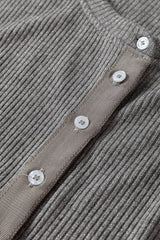 Sleet Ribbed Knit Button Down Slim Cardigan Cardigans JT's Designer Fashion