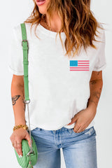 White Back American Flag LIVE FREE Graphic T Shirt Graphic Tees JT's Designer Fashion