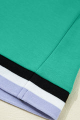 Mint Green Color Contrast Trim V Neck Shift Sleeveless Mini Dress Mini Dresses JT's Designer Fashion