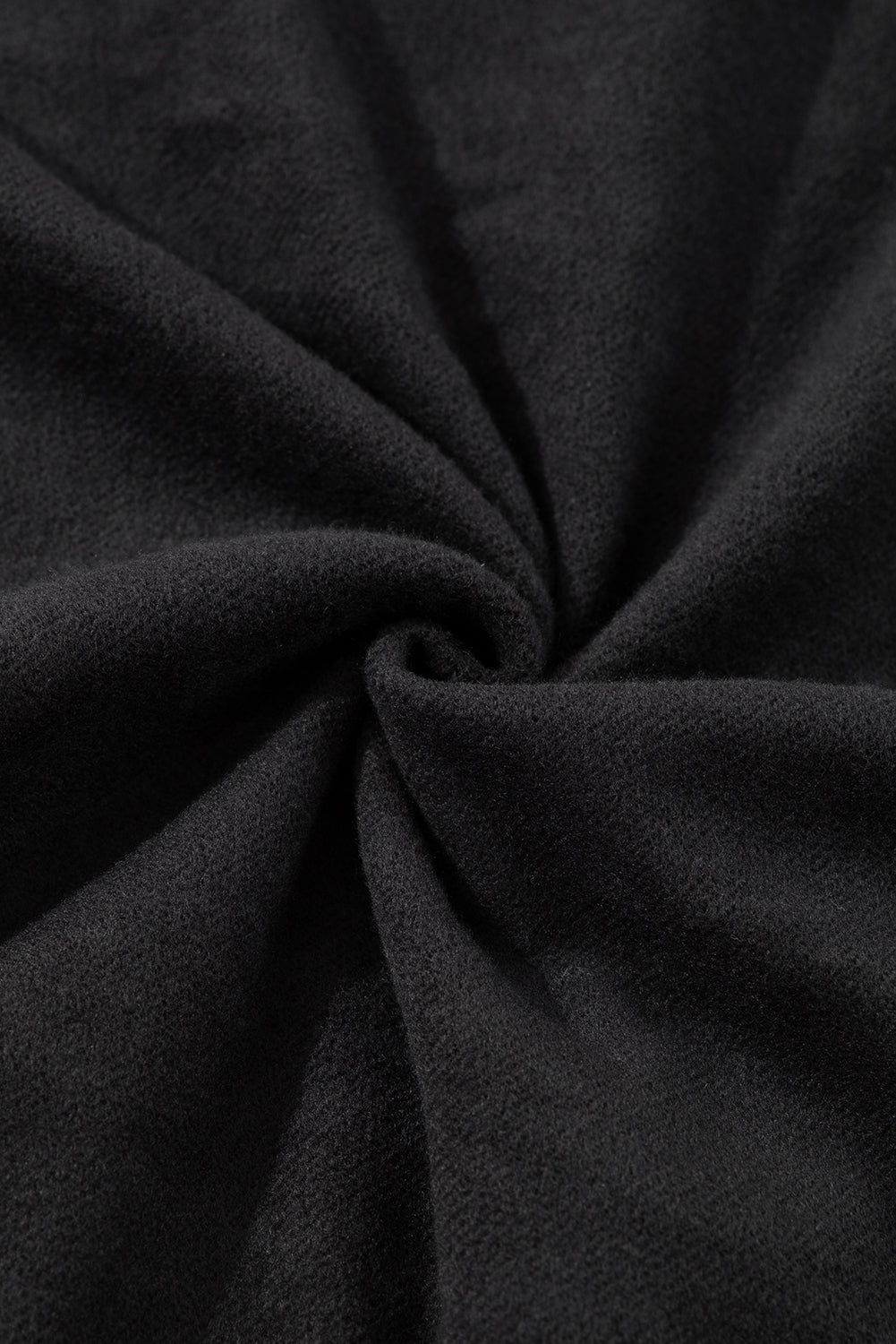 Black Fleece Lined Kangaroo Pocket Drawstring Chunky Hoodie Sweatshirts & Hoodies JT's Designer Fashion