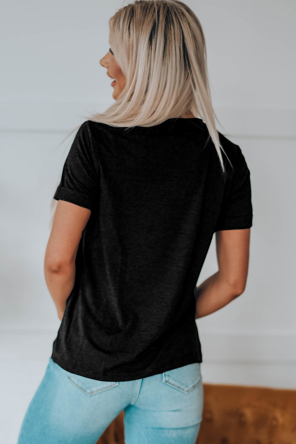Black Western Cowboy Boots Crew Neck Graphic Tee Graphic Tees JT's Designer Fashion