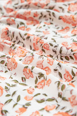 Orange Rose Floral Knotted Straps Tiered Babydoll Dress Floral Dresses JT's Designer Fashion