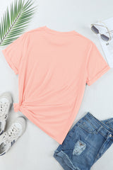 Pink Strawberry Fruit Pattern Graphic Tee Graphic Tees JT's Designer Fashion