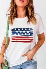 White American Flag Graphic Fashion Tee Graphic Tees JT's Designer Fashion
