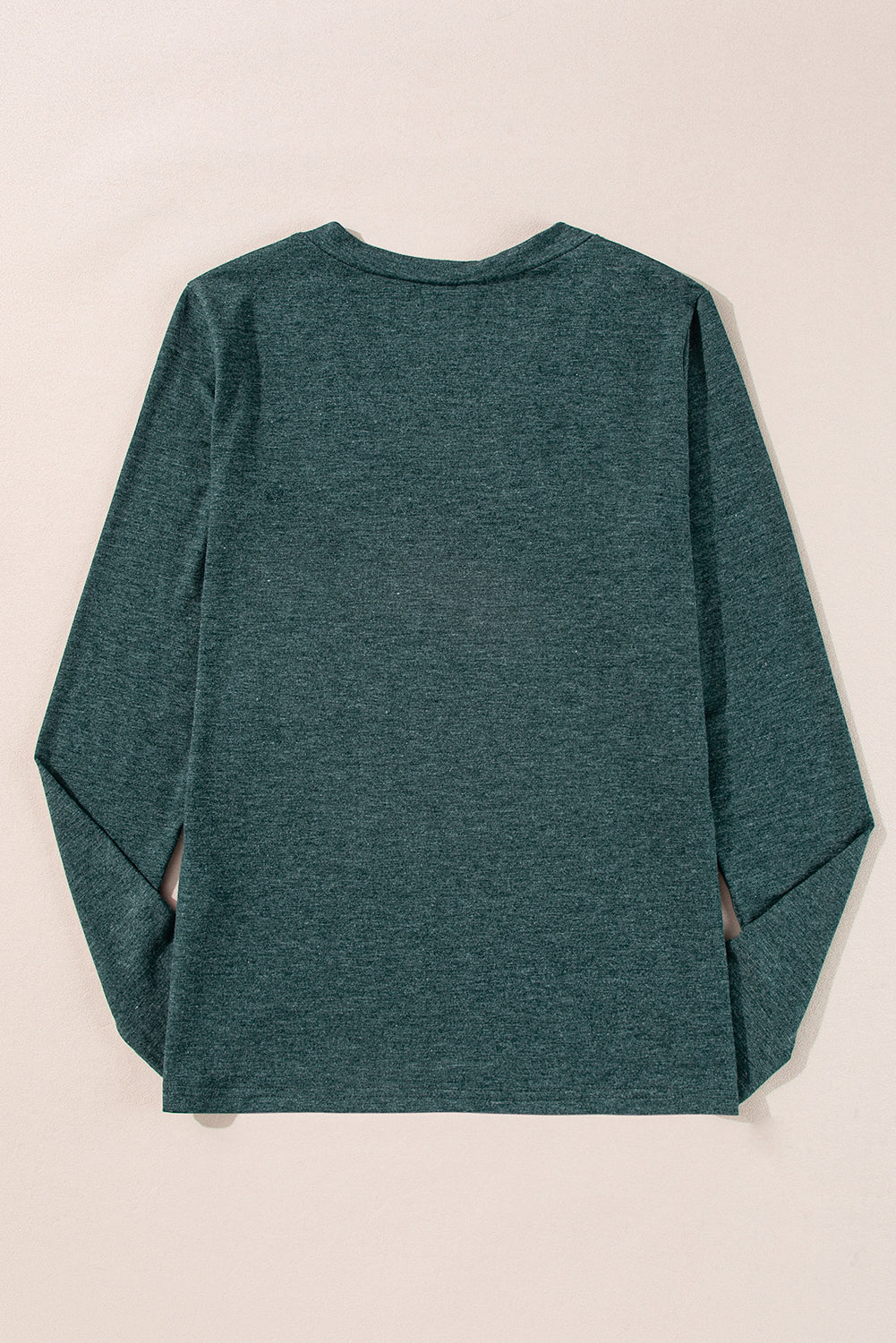 Mist Green Solid Color Long Sleeve V Neck Top Long Sleeve Tops JT's Designer Fashion