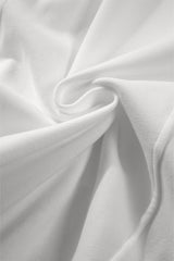 White Zipped Neck Pullover Drop Shoulder Sweatshirt Sweatshirts & Hoodies JT's Designer Fashion