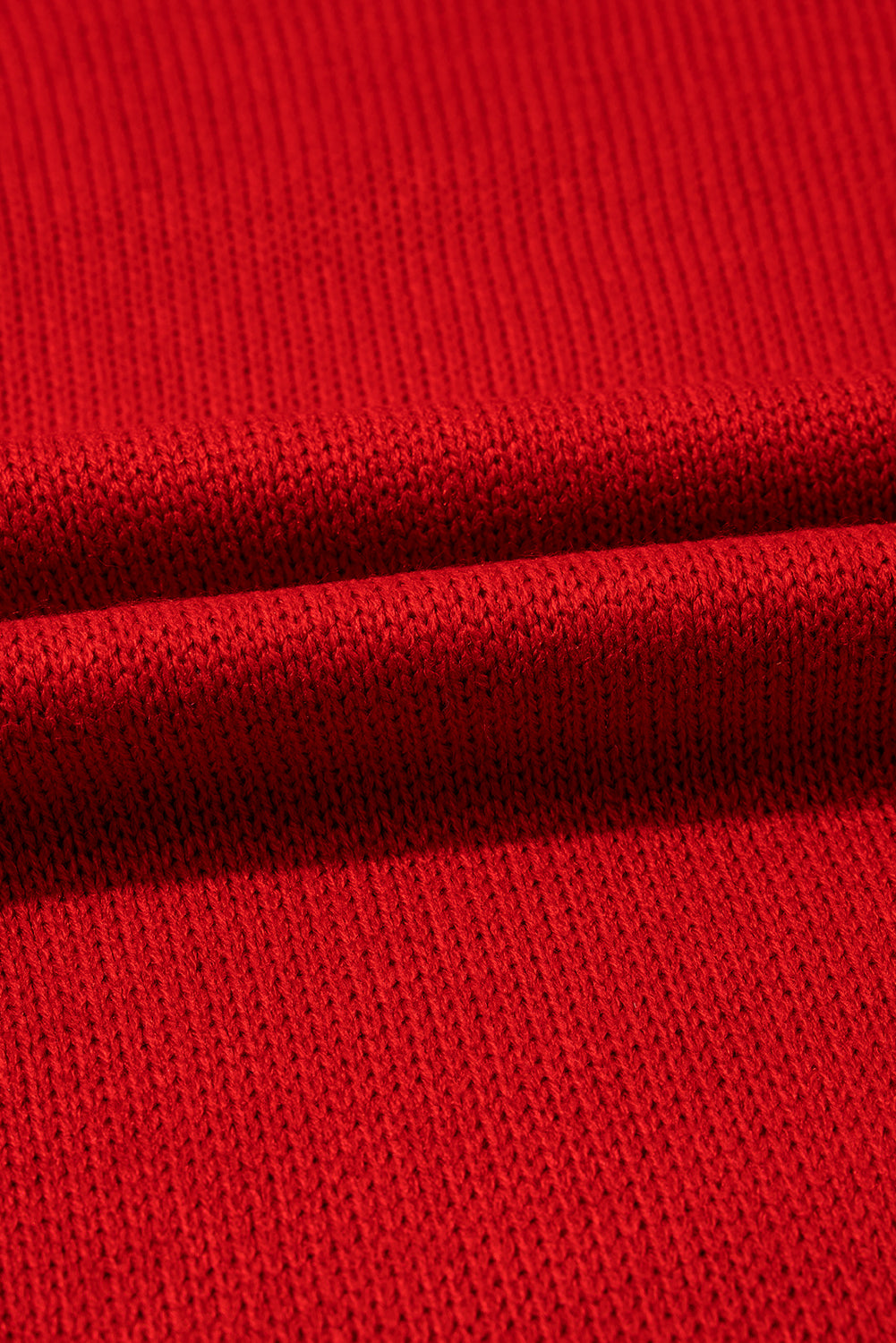Racing Red Merry Graphic Sequin Sleeves Christmas Turtleneck Sweater Sweaters JT's Designer Fashion