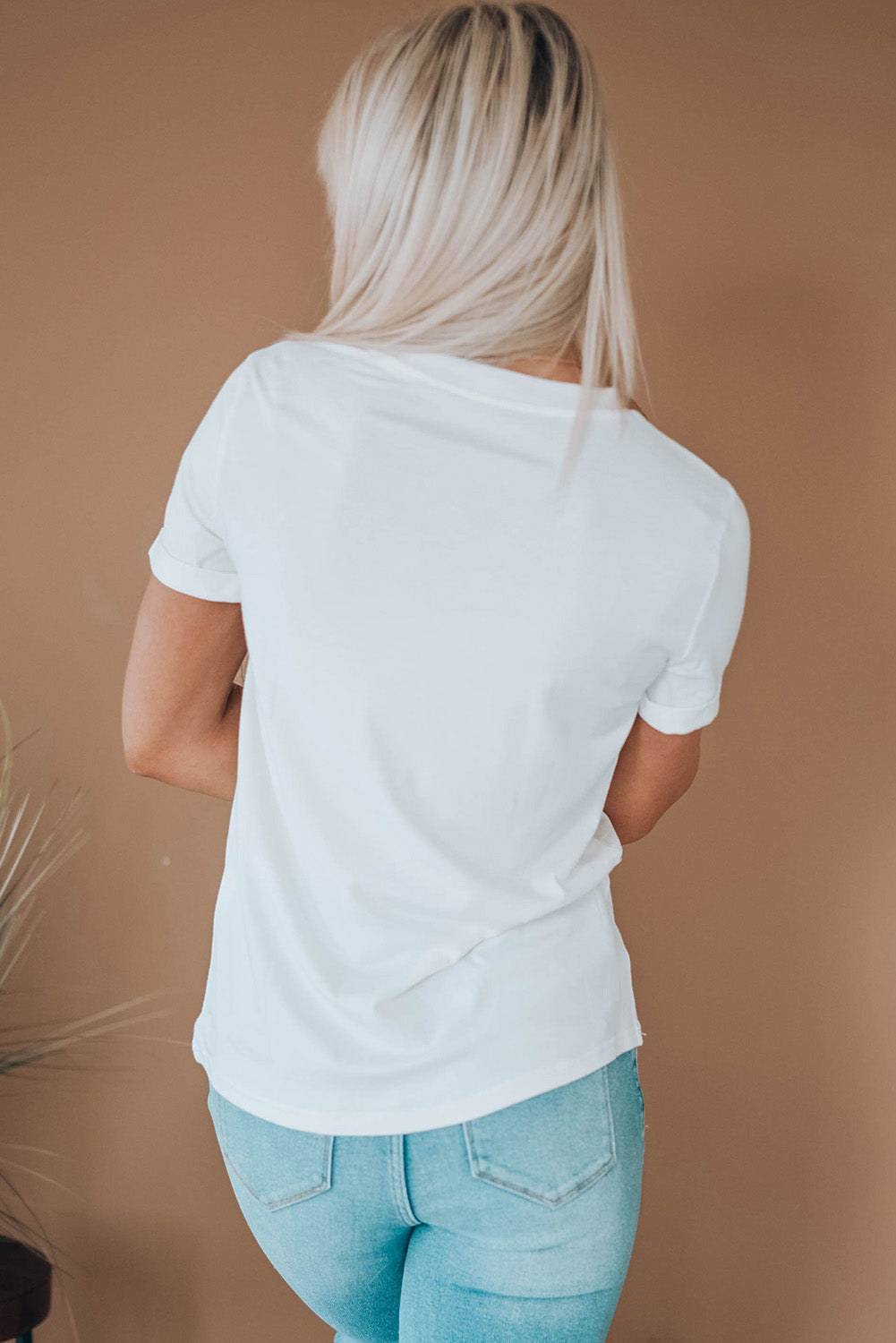 White FALL BREEZE and AUTUMN LEAVES Graphic Tee Graphic Tees JT's Designer Fashion