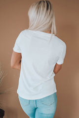 White FALL BREEZE and AUTUMN LEAVES Graphic Tee Graphic Tees JT's Designer Fashion