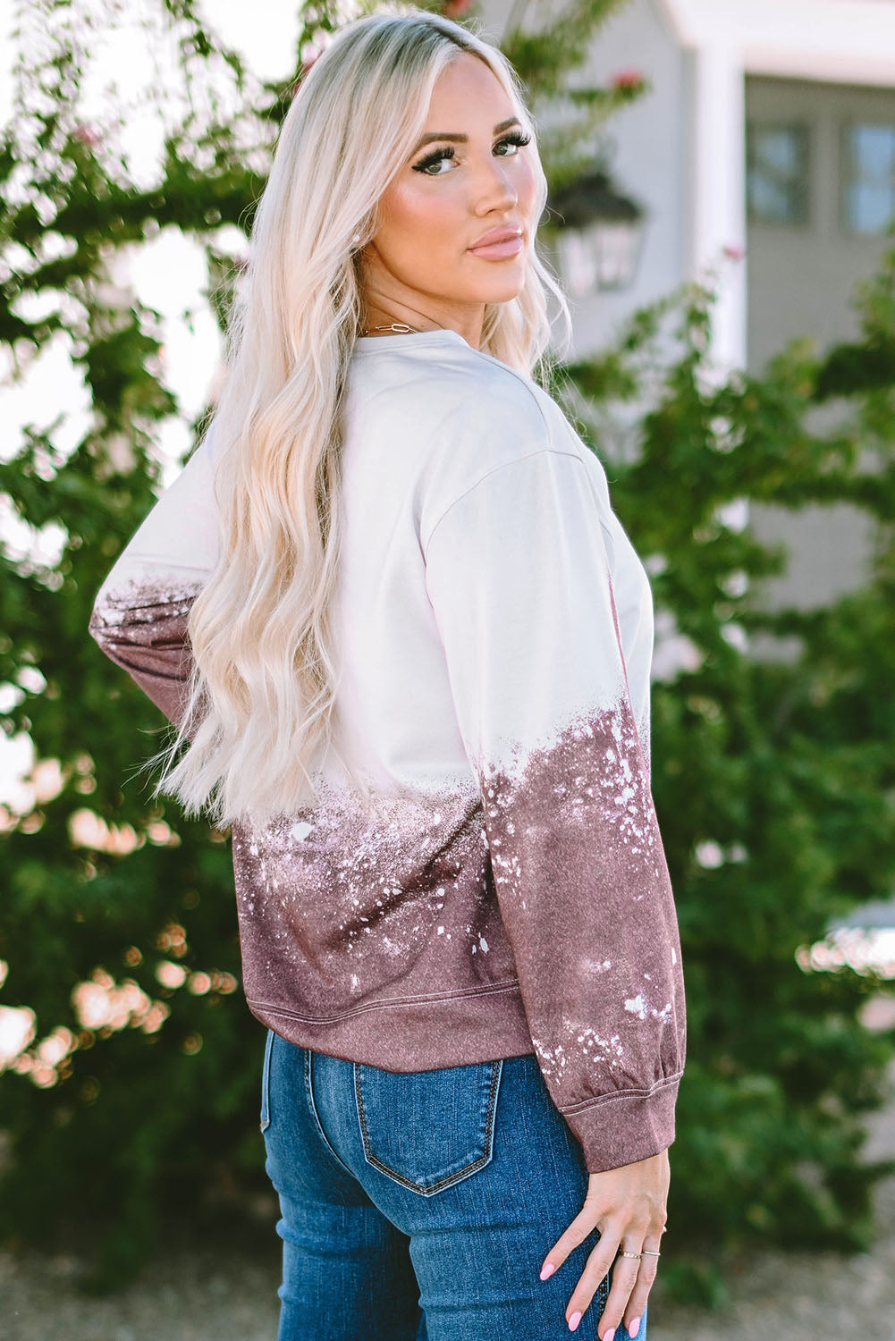 Tie Dye Gradient Pullover Sweatshirt Sweatshirts & Hoodies JT's Designer Fashion